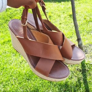 Brown womens wedges- Shoes